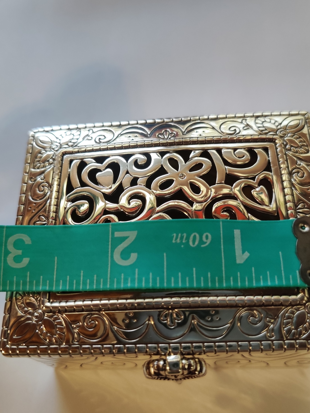 Brighton Silver Gold Filigree Jewelry Box - Picture 7 of 9